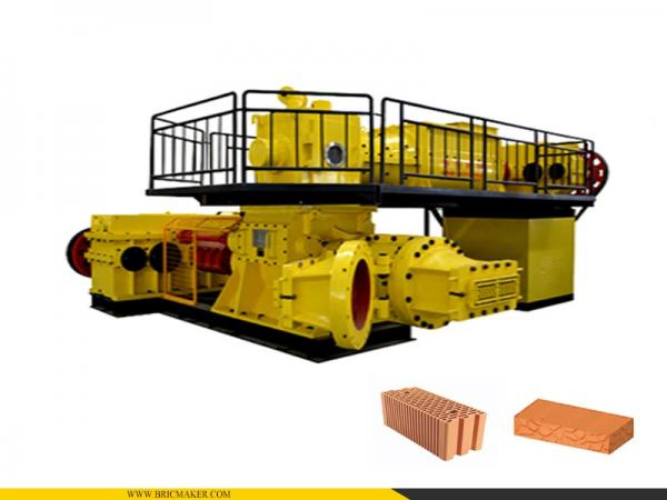 Semi-Auto Clay Brick Production Line Hourly Output 10,000 PCS Green Bricks